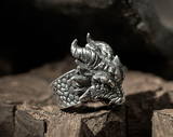 Little Monster Horned Dragon Ring