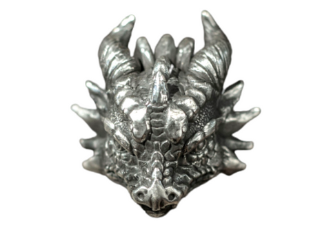 Buddha & Demon Wooden Guru Bead Pendant