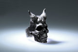 Horned Demon Skull Ring - Holy Buyble