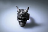Horned Demon Skull Ring - Holy Buyble