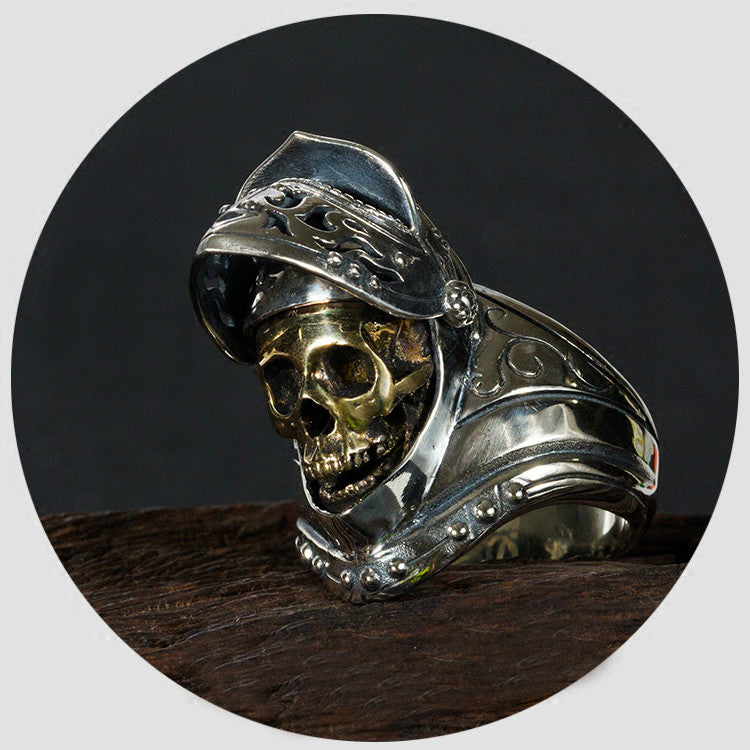 Masked Ghost Knight Skull Ring - Holy Buyble