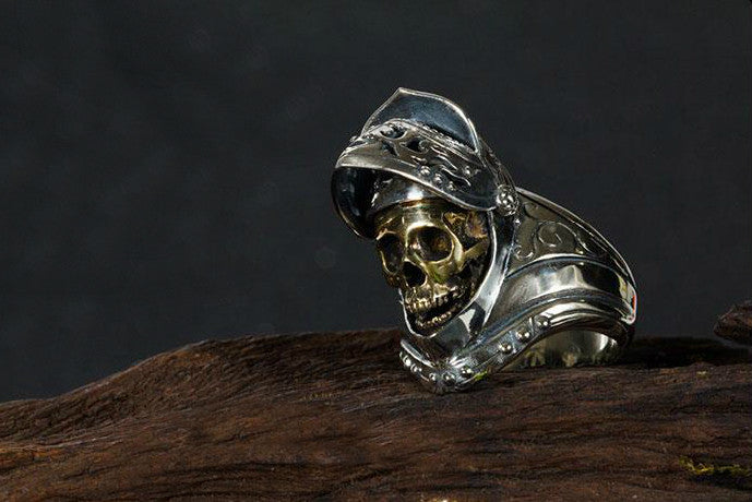 Masked Ghost Knight Skull Ring - Holy Buyble