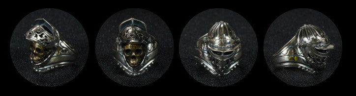 Masked Ghost Knight Skull Ring - Holy Buyble