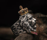 Crowned Lion King Ring - Holy Buyble