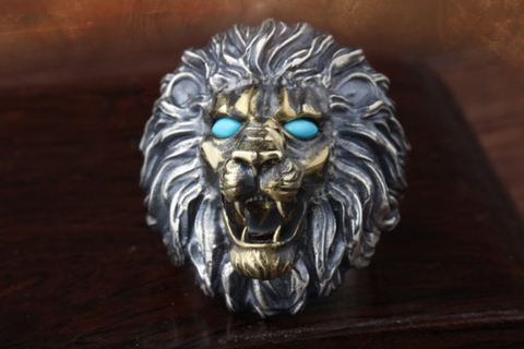 Crowned Lion King Ring
