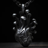 Magic Mushrooms Human Heart Pendant Necklace