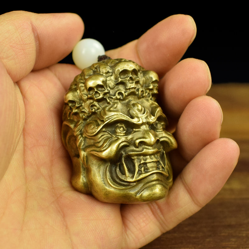 Mahakala Skull Key Ring Key Chain Pendant