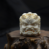 Mahākāla God of Fortune Mammoth Ivory Fossil Ring - Holy Buyble