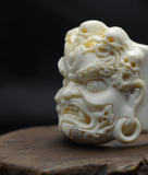 Mahākāla God of Fortune Mammoth Ivory Fossil Ring - Holy Buyble