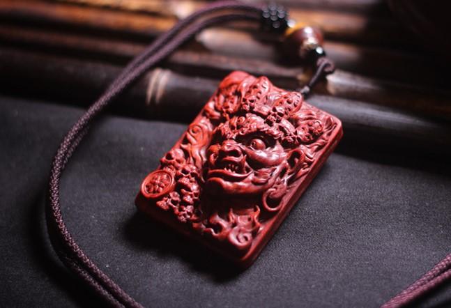 Mahākāla God of Fortune Wooden Pendant - Holy Buyble