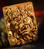 Mahākāla God of Fortune Wooden Pendant - Holy Buyble