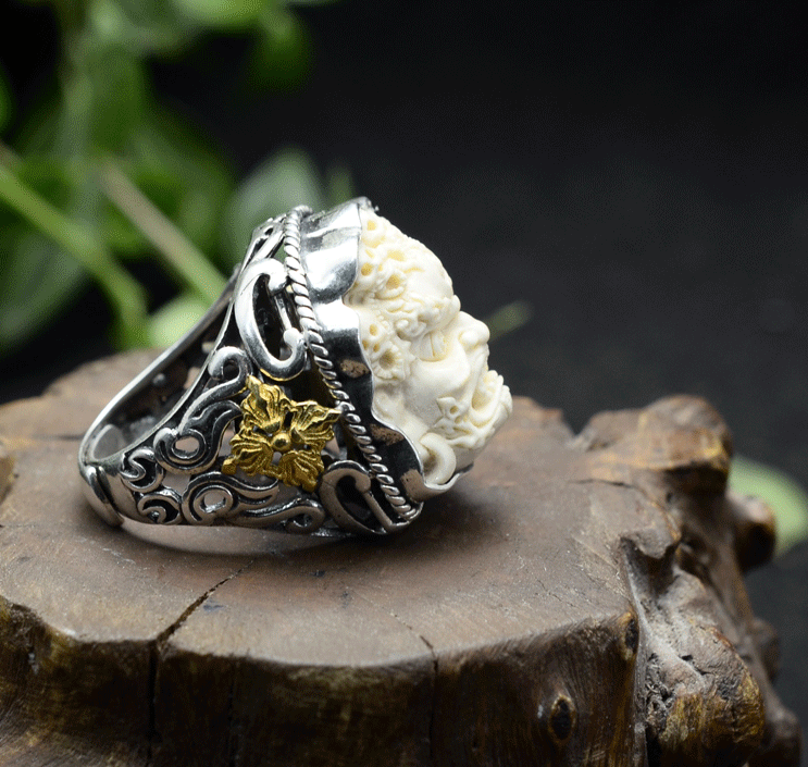 Mahākāla God of Fortune Silver Ring - Holy Buyble