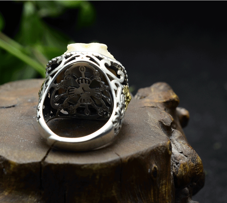 Mahākāla God of Fortune Silver Ring - Holy Buyble