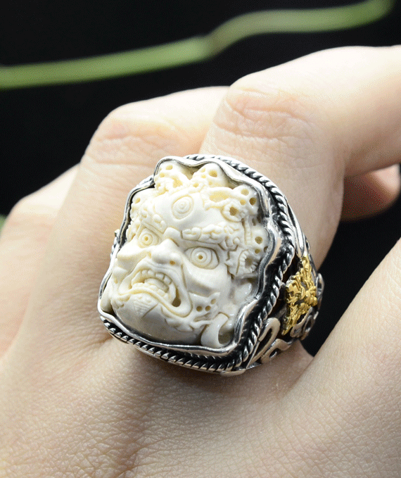 Mahākāla God of Fortune Silver Ring - Holy Buyble