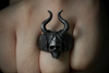 Maleficent Horned Skull Ring - Holy Buyble