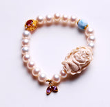 Little Mermaid Sleeping Beauty Seashell Necklace Bracelet Pendant Bead