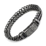Monogram Rustic Dark Grey Chain Bracelet - Holy Buyble