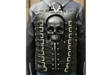 Mummy Skull Leather Buckled Biker Backpack - Holy Buyble