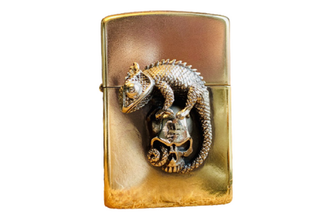🐍 Textured Snake Custom Copper Lighter Case 🐍