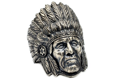 Guardian of Fortune Tribal Foo Dog Lion Brass Pendant