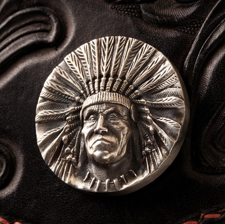 Native American Chief Button - Holy Buyble