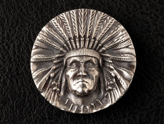 Native American Chief Button - Holy Buyble
