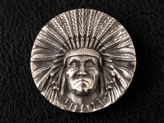 Native American Chief Button - Holy Buyble