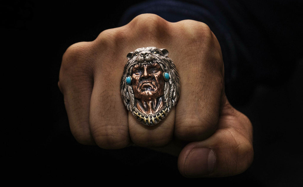 Native American Bear Head Ring - Holy Buyble