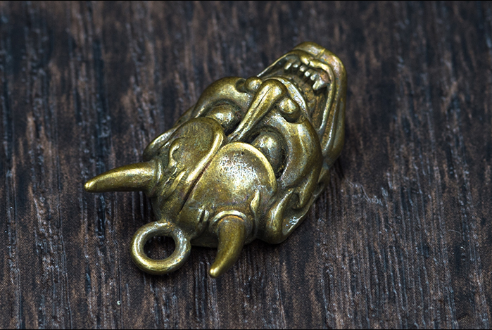 Brass Oni Key Ring - Holy Buyble