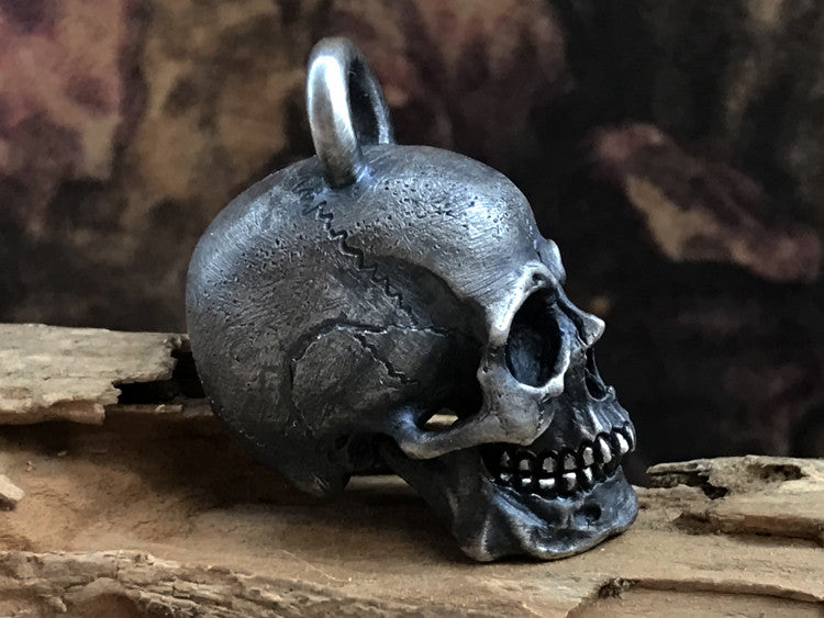 Open Jaw Silver Skull Pendant - Holy Buyble