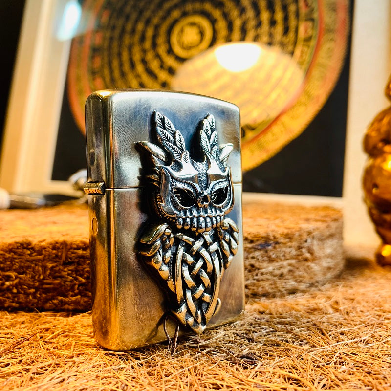 Skull Masked Owl Custom Lighter Case