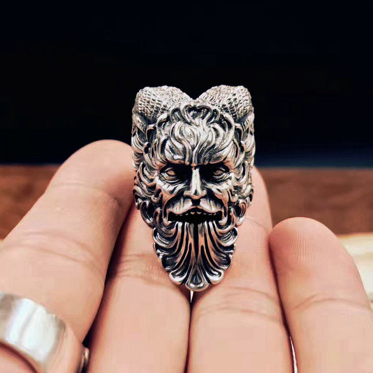 Horned Pan Faun Ring - Holy Buyble