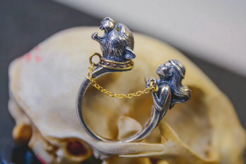 Japanese Samurai Skull Ring