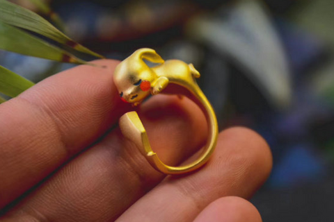 Yin Yang Skull Ring