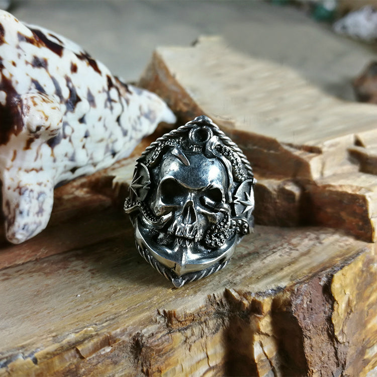 Pirate Skull Ring - Holy Buyble