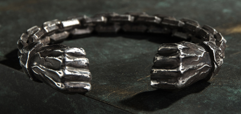 Power Fist Muscle Chunky Chain Bracelet