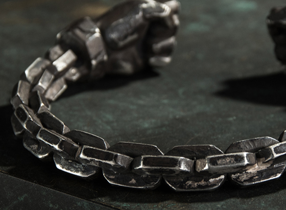 Power Fist Muscle Chunky Chain Bracelet