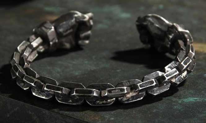 Power Fist Muscle Chunky Chain Bracelet