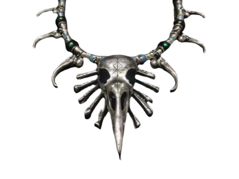 Saber-Toothed Tiger Skull Skeleton Necklace