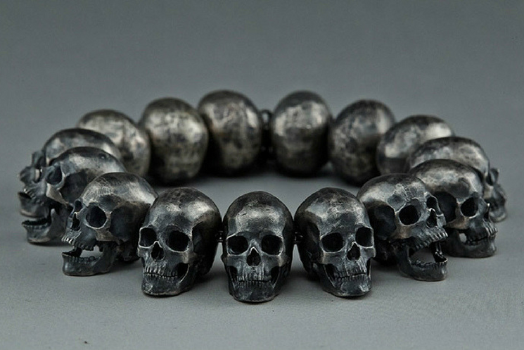 Steampunk Chain Skull Bracelet - Holy Buyble