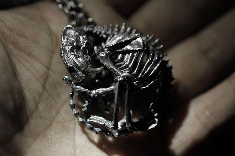 Saber-toothed Tiger Skeleton Necklace - Holy Buyble