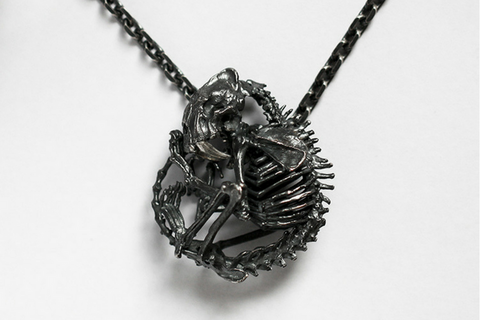 Magic Mushroom Heart Pendant
