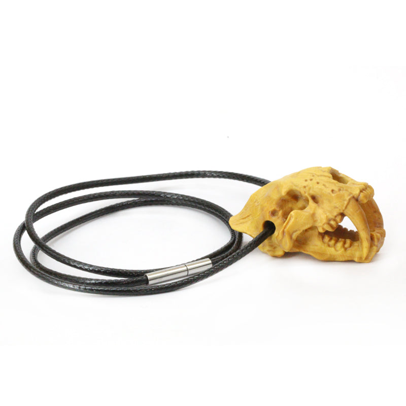 Saber Tooth Tiger Skull Necklace