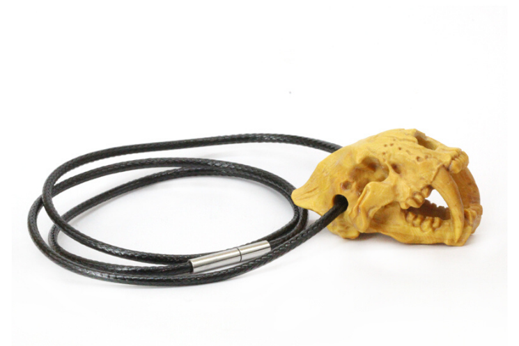 Saber Tooth Tiger Skull Necklace