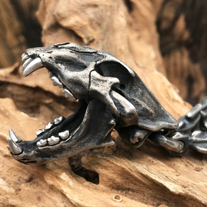 Saber-Toothed Tiger Skull Skeleton Necklace – Holy Buyble
