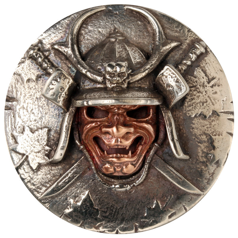 Japanese Samurai Mask Button - Holy Buyble