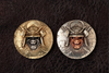 Japanese Samurai Mask Button - Holy Buyble