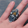 Japanese Samurai Skull Ring - Holy Buyble