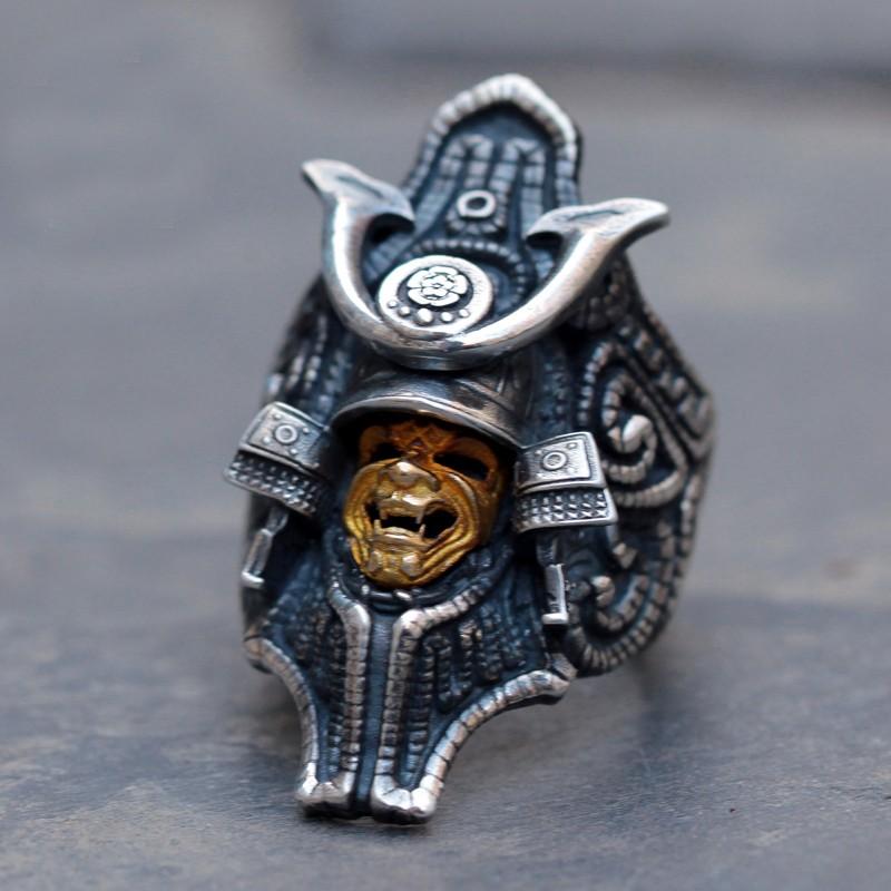 Japanese Samurai Skull Ring - Holy Buyble