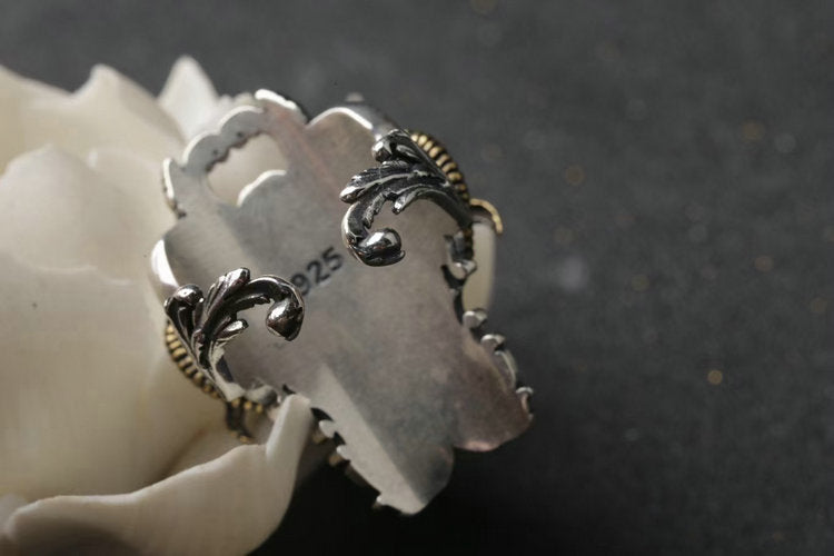 Horned Satan Aries Ram Ring